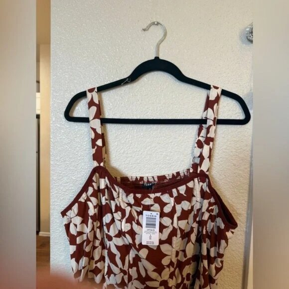 NWT TORRID FLORAL CORSET CROP TOP - SIZE 4 - Picture 2 of 12